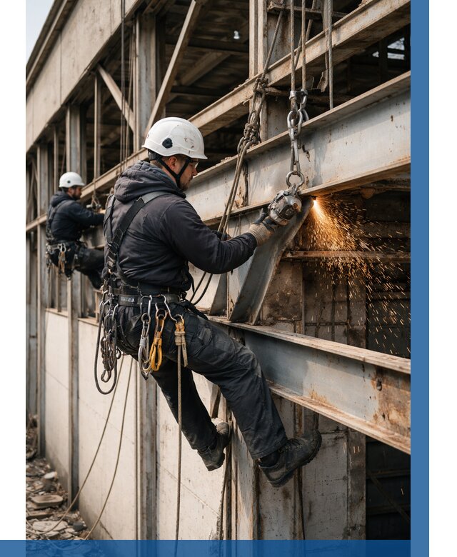 Демонтаж металлоконструкций на высоте в Лабинске от 6971р. |ВЫСОТНИК-Лбк