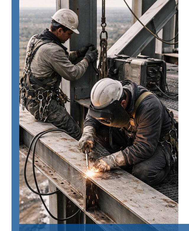 Высотные сварочные работы в Лабинске для промышленных объектов