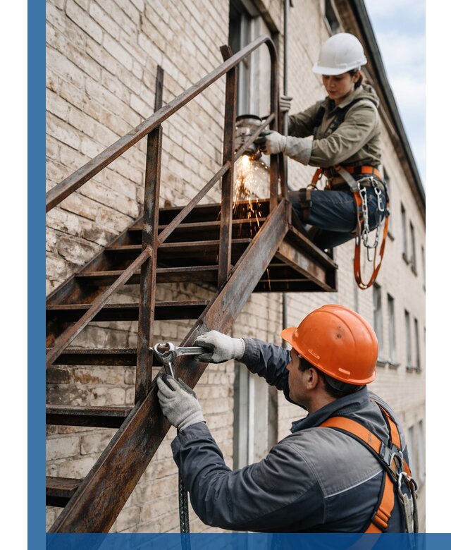 Ремонт и восстановление пожарных лестниц с выездом в Лабинске