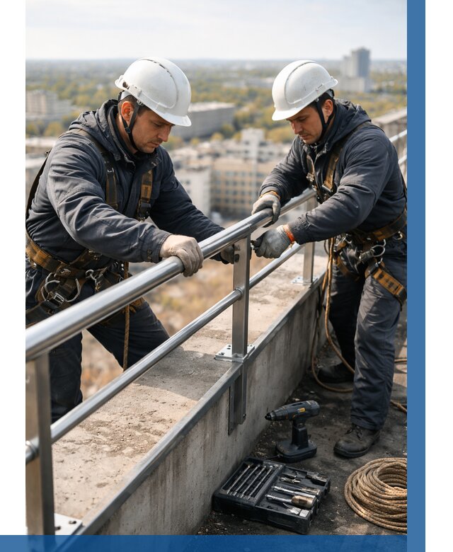 Монтаж перил на высоте в Лабинске от 2681 р. | ВЫСОТНИК-Лбк