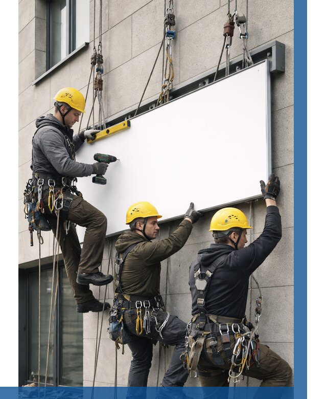 Монтаж рекламной вывески в Лабинске от 8579 р. | ВЫСОТНИК-Лбк