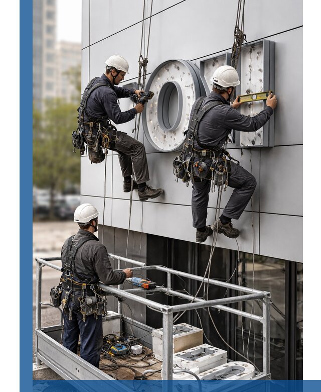 Профессиональный монтаж световых букв в Лабинске под ключ