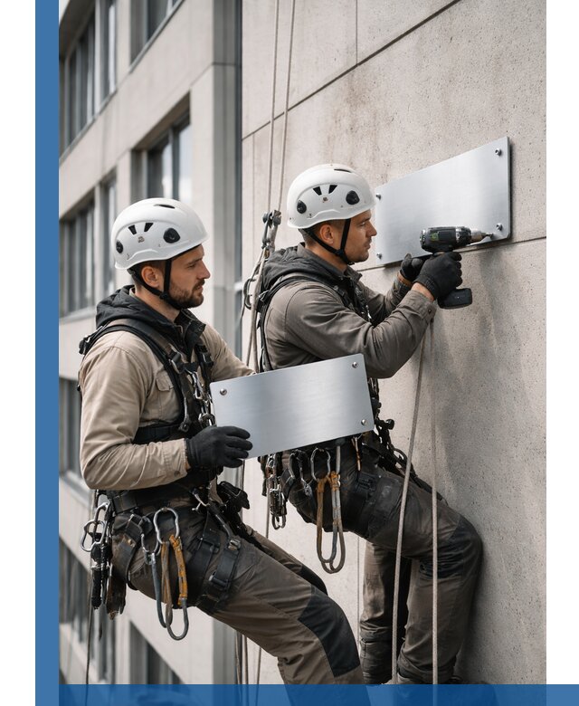 Монтаж табличек и указателей в Лабинске для зданий и сооружений