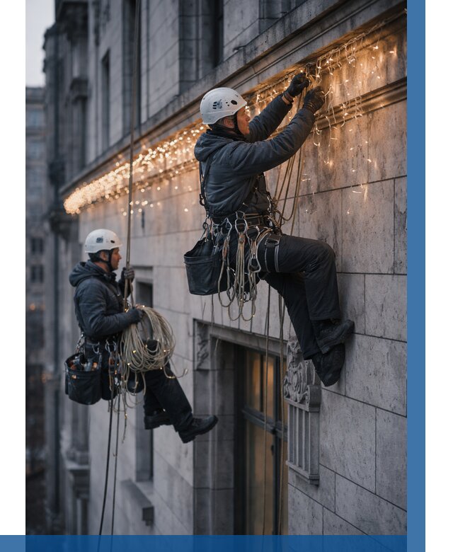 Монтаж новогодней иллюминации в Лабинске от 9115 р. | ВЫСОТНИК-Лбк