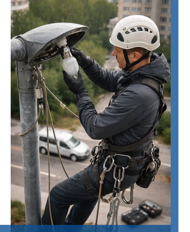 Замена ламп на высоте в Лабинске от 2681 р. | ВЫСОТНИК-Лбк