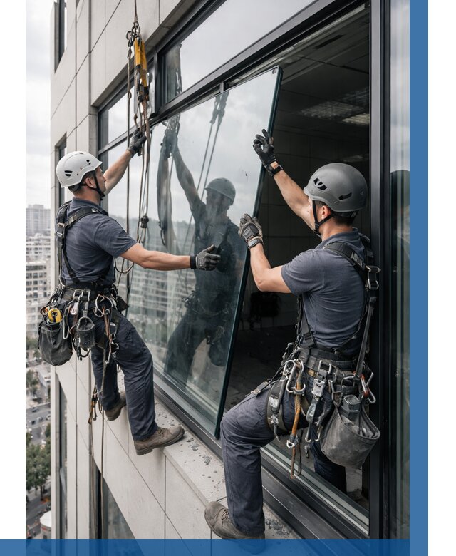 Замена стеклопакетов на высоте в Лабинске от 5898 р. | ВЫСОТНИК-Лбк