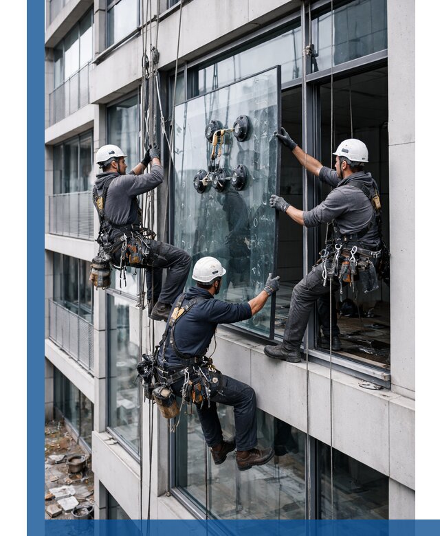 Фасадное остекление и монтаж витражей зданий в Лабинске под ключ