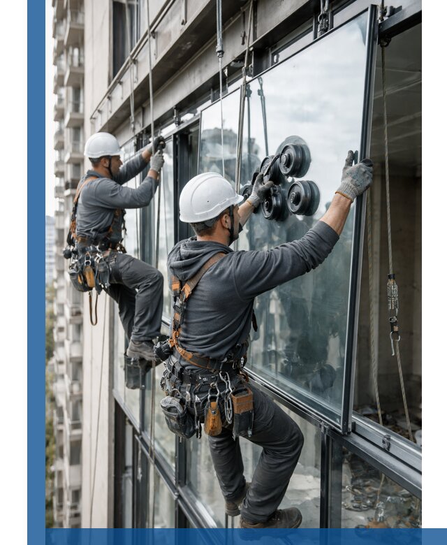 Витражное остекление фасадов и лоджий в Лабинске под ключ