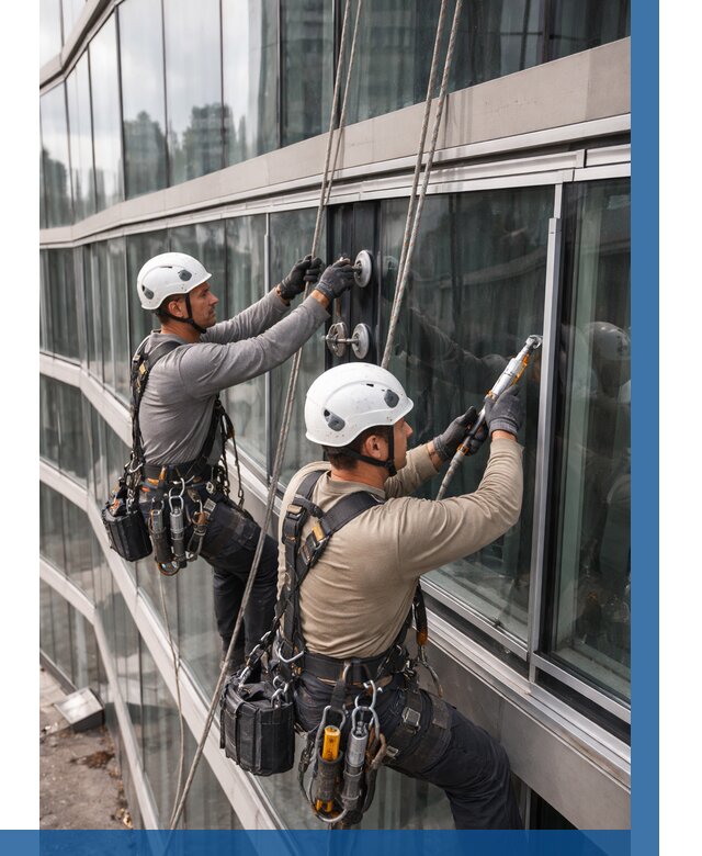 Радиусное остекление фасада в Лабинске от 12869 р. | ВЫСОТНИК-Лбк