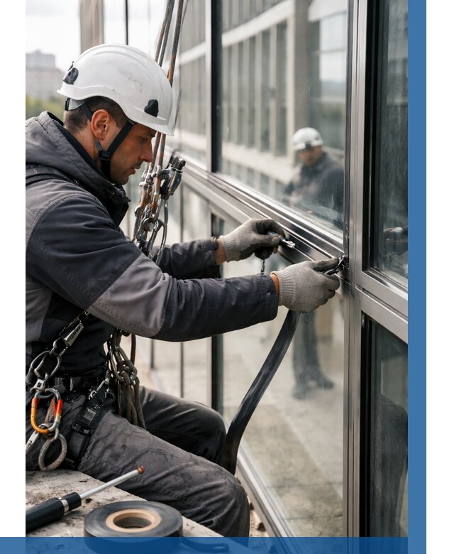 Ремонт витражных конструкций в Лабинске от 3753 р. | ВЫСОТНИК-Лбк