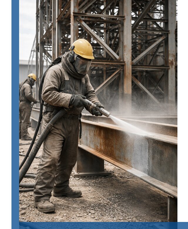 Пескоструйная очистка металлоконструкций в Лабинске промышленная