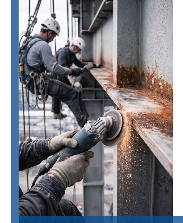 Зачистка металла от ржавчины и подготовка поверхностей в Лабинске