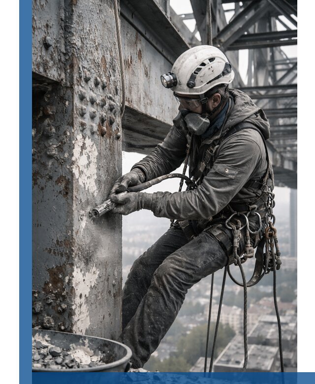 Удаление старой краски с металлических конструкций в Лабинске