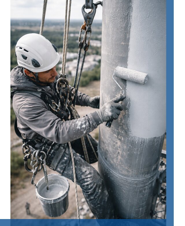 Покраска мачт связи под ключ в Лабинске от 912 р. | ВЫСОТНИК-Лбк