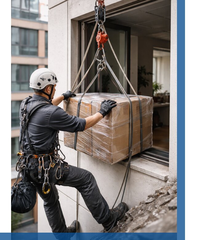 Подъем груза через окно в Лабинске от 4826 р. | ВЫСОТНИК-Лбк