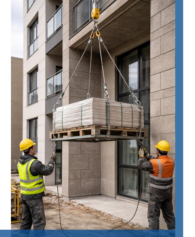 Подъем керамогранита на этаж в Лабинске от 3753 р. | ВЫСОТНИК-Лбк