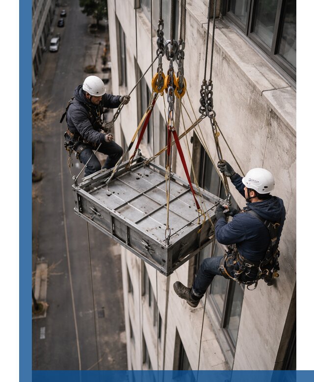 Спуск и подъем грузов по фасаду в Лабинске для зданий