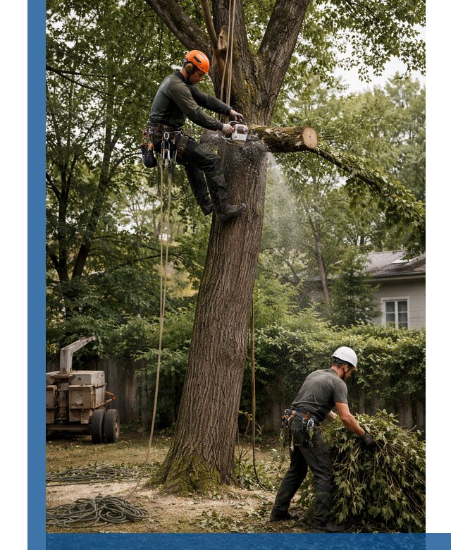Кронирование деревьев в Лабинске, безопасная высотная обрезка