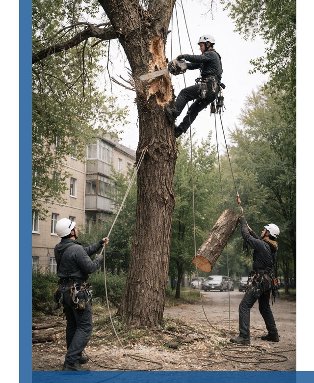 Срочное удаление аварийных деревьев в Лабинске с гарантией безопасности