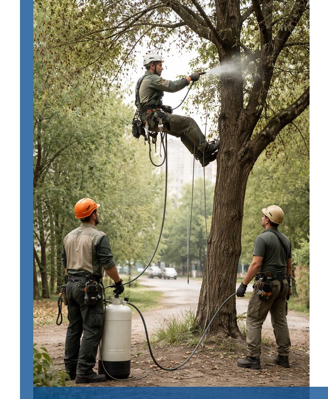 Обработка деревьев от вредителей в Лабинске профессиональная защита