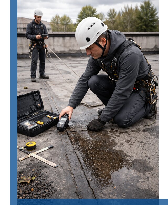 Обследование кровли на протечки и выявление дефектов в Лабинске