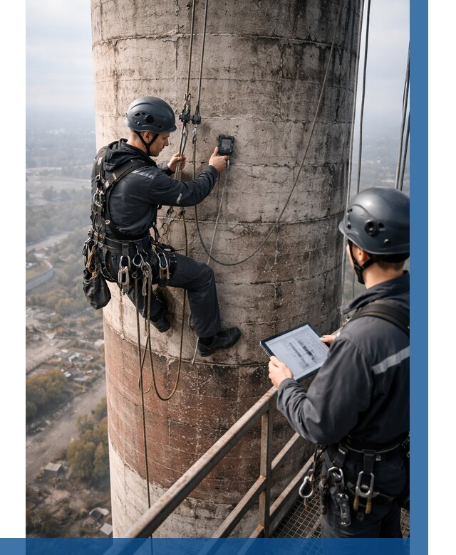 Обследование дымовой трубы в Лабинске от 8579 р. | ВЫСОТНИК-Лбк