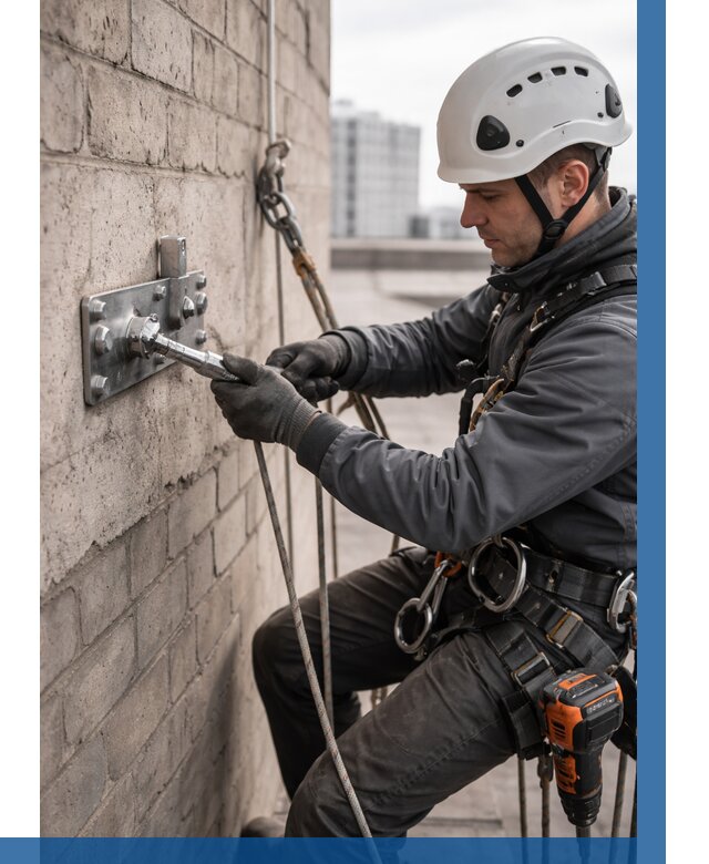 Установка анкерных точек в Лабинске от 3753 р. | ВЫСОТНИК-Лбк